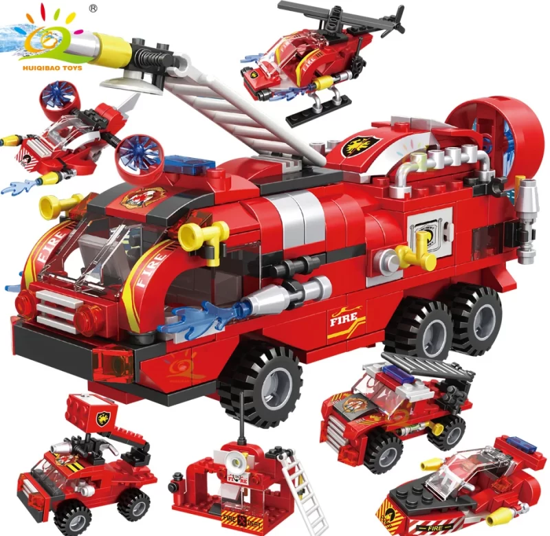 Stavební kostky záchranářská vozidla | 387 dílků | styl lego