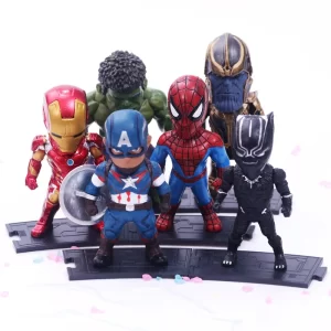Figurky Marvel Avengers 6ks – Black Panther, Thanos, Ironman, Spiderman, Captain America, Hulk