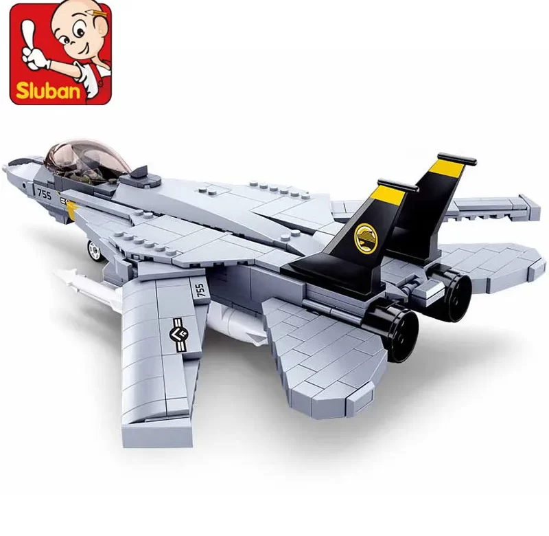 Stavebnice letadla F-14 Panda Fighter  | styl lego 404 dílků