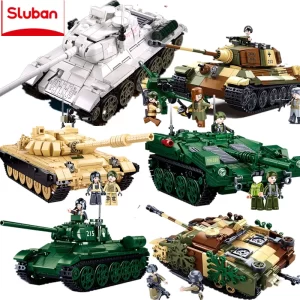 Vojenské stavebnice tanků pro děti, plastové modely | styl lego