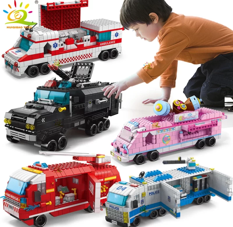 Stavební kostky město model auta dětská hračka | styl lego | 1000dílků