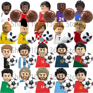 Sportovní fotbalové figurky dětská stavebnice | styl lego