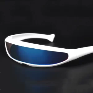 Futuristické pánské sluneční brýle UV400 s úzkými zrcadlovými skly