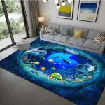 Dětský koberec s delfíny do koupelny
