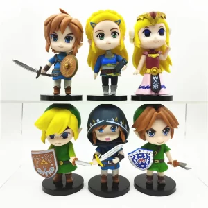 Figurky Link ze hry Zelda 10 cm – sada 6 kusů