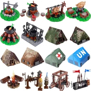 Vojenská stavebnice s figurkami a stanem | LEGO doplňky