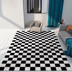 Kostkovaný pratelný koberec do obýváku a ložnice