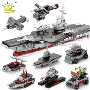 Vojenská loď a letadlo stavebnice pro děti | 562 dílků | styl lego