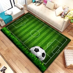 3D fotbalový sportovní koberec do obýváku