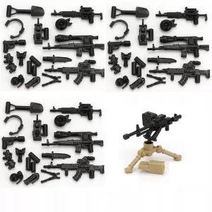 Vojenský set zbraní a figurky kompatibilní s Lego