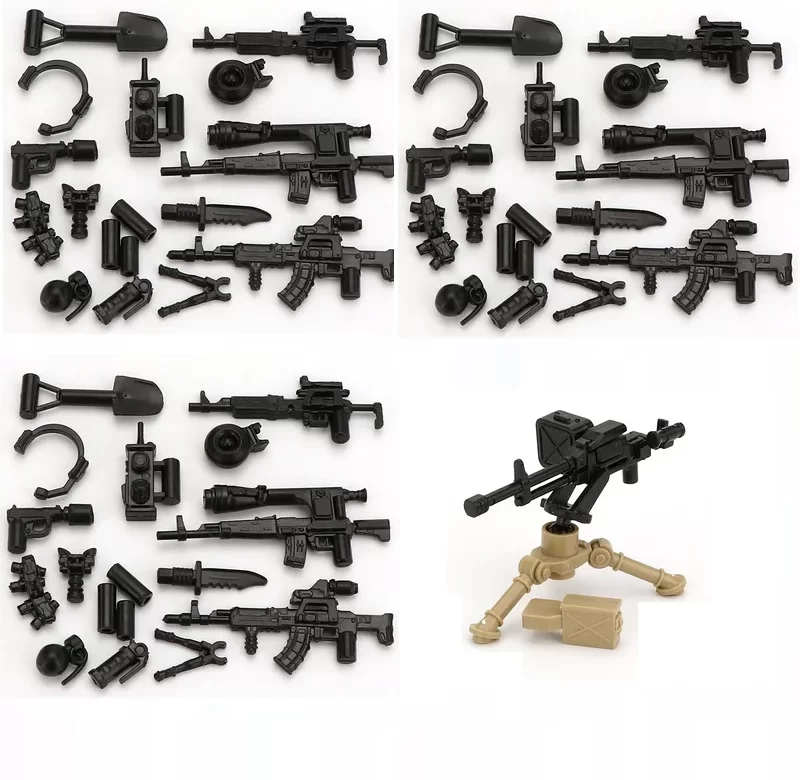 Vojenský set zbraní a figurky kompatibilní s Lego