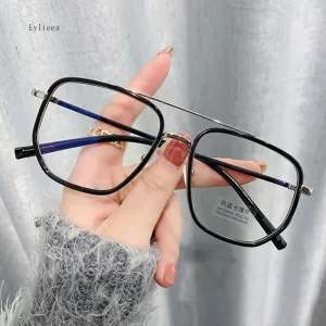 Kulaté průhledné brýle proti modrému světlu