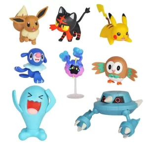 Pokémon figurky – Pikachu, Evee, Wobbuffet, Anime akční figurky