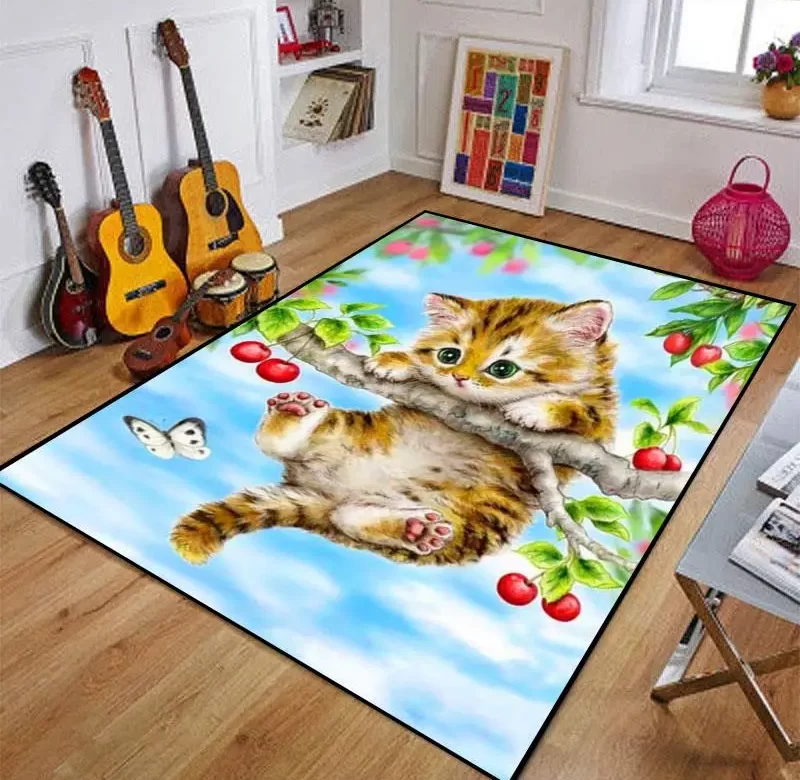 Protiskluzový koberec do dětského pokoje | styl kočka