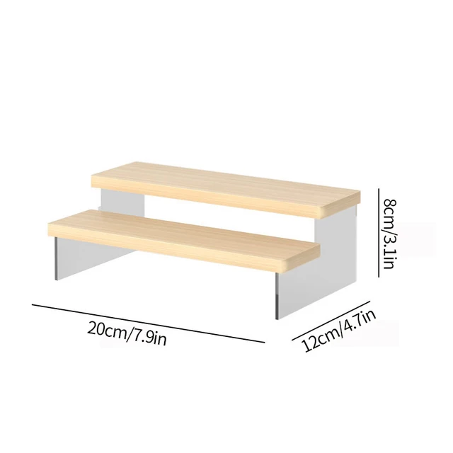 Dřevěný stojan na šperky a dekorace | organizér - 2 patra 20 cm