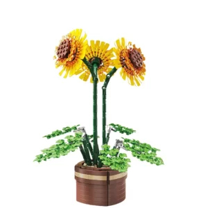 Kreativní květinová dekorace se slunečnicemi | lego styl