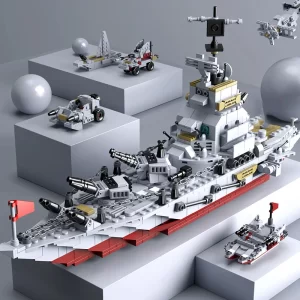 Vojenské kostky pro děti: stavebnice válečných lodí | styl lego