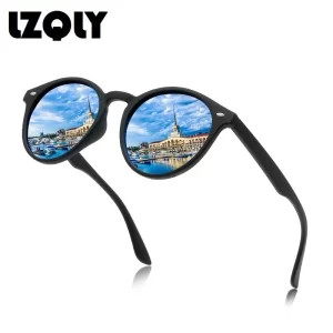 Stylové kulaté sluneční brýle se zrcadlovým efektem UV400