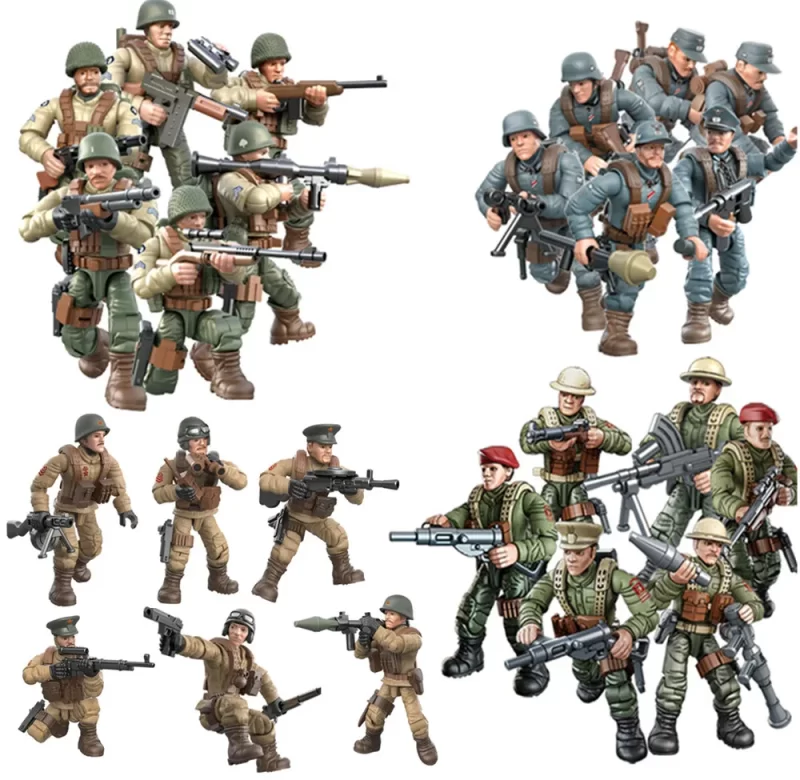 Vojenské modely dětské stavební kostky a hračky | plastoví vojáčci