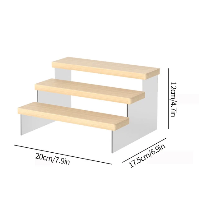 Dřevěný stojan na šperky a dekorace | organizér - 3 patra 20 cm