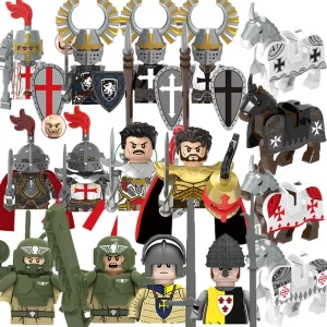 Stavební kostky rytíři válka růží dárek | lego styl figurky a komponenty
