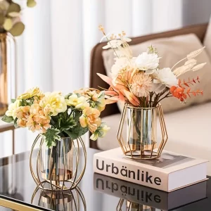 Luxusní zlatá váza pro domácí dekoraci