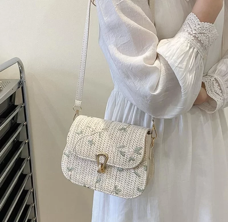 Módní pletená dámská crossbody kabelka | Elegantní taška pro ženy