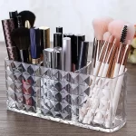 Akrylový organizér na štětce a rtěnky | úložný box, makeup stojan